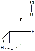 6,6-DIFLUORO-3-AZABICYCLO[3.1.1]HEPTANE HYDROCHLORIDE 结构式