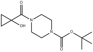 tert-butyl 4-(1-hydroxycyclopropanecarbonyl)piperazine-1-carboxylate 结构式