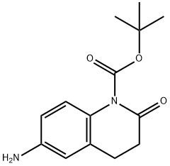tert-Butyl 6-amino-2-oxo-3,4-dihydroquinoline-1(2H)-carboxylate 结构式