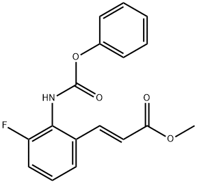 (2E ) -3-[3-氟-2-[(苯氧羰基)氨基]苯基]-2-丙烯酸甲酯 结构式