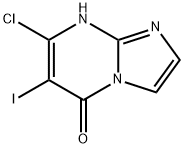 7-Chloro-6-iodoimidazo[1,2-a]pyrimidin-5(1H)-one 结构式