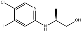 (S)-2-(5-氯-4-碘吡啶-2-基氨基)丙-1-醇 结构式