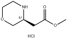 (S)-2-(吗啉-3-基)乙酸甲酯盐酸盐 结构式