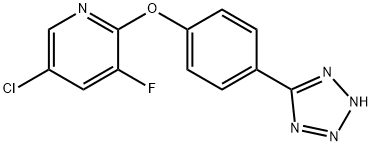2-(4-(2H-tetrazol-5-yl)phenoxy)-5-chloro-3-fluoropyridine 结构式