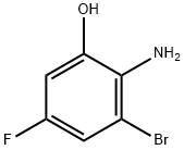 2-氨基-3-溴-5-氟苯酚 结构式