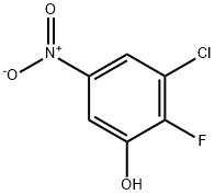 2-氟-3-氯-5-硝基苯酚 结构式