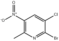2-Bromo-3-chloro-6-methyl-5-nitro-pyridine 结构式