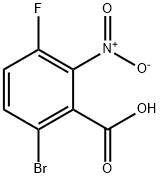 2-硝基-3-氟-6-溴苯甲酸 结构式