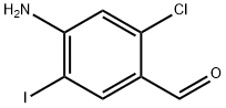 4-氨基-2-氯-5-碘苯甲醛 结构式