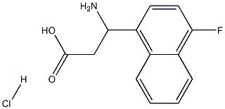 3-氨基-3-(4-氟萘-1-基)丙酸盐酸盐 结构式