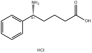 (R)-5-氨基-5-苯基戊酸盐酸盐 结构式