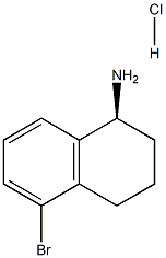 (S)-5-溴-1,2,3,4-四氢萘-1-胺盐酸盐 结构式