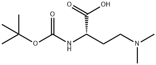 (2S)-4-(二甲基氨基)-2-[[(1,1-二甲基乙氧基)羰基]氨基]-丁酸 结构式