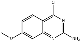 4-氯-7-甲氧基-2-喹唑啉胺 结构式