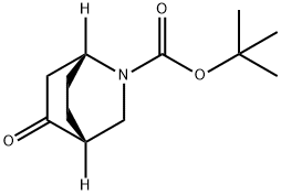 (1R,4R)-5-氧代-2-氮杂双环[2.2.2]辛烷-2-羧酸叔丁酯 结构式