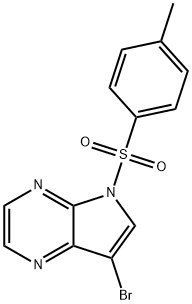 7-溴-5-(4-甲基苯磺酰)-5H-吡咯并[2,3-B]吡嗪 结构式