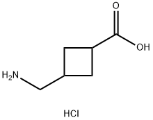 3-(氨基甲基)环丁烷羧酸盐酸盐 结构式