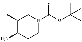 (3R,4S)-4-氨基-3-甲基哌啶-1-羧酸叔丁酯 结构式