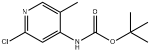 TERT-BUTYL 2-CHLORO-5-METHYLPYRIDIN-4-YLCARBAMATE 结构式