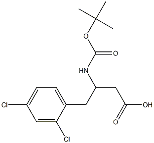 3-(BOC-氨基)-4-(2,4-二氯苯基)丁酸 结构式