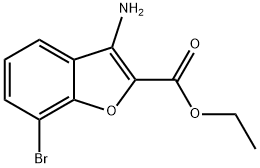 ethyl3-amino-7-bromobenzofuran-2-carboxylate 结构式