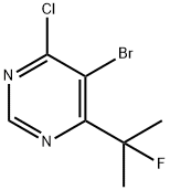 5-bromo-4-chloro-6-(2-fluoropropan-2-yl)pyrimidine 结构式