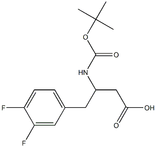 3-(BOC-氨基)-4-(3,4-二氟苯基)丁酸 结构式