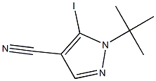 1-(叔丁基)-5-碘-1H-吡唑-4-甲腈 结构式