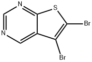 5,6-二溴噻吩并[2,3-D]嘧啶 结构式