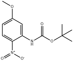 N-(叔丁氧羰基)-5-甲氧基-2-硝基苯胺 结构式