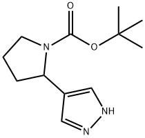 tert-butyl 2-(1H-pyrazol-4-yl)pyrrolidine-1-carboxylate 结构式