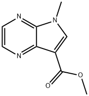 5-METHYL-5H-PYRROLO[2,3-B]PYRAZINE-7-CARBOXYLIC ACID METHYL ESTER 结构式