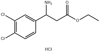 3-氨基-3-(3,4-二氯苯基)丙酸乙酯,盐酸盐 结构式