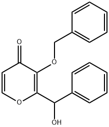 3-(苄氧基)-2-(羟基(苯基)甲基)-4H-吡喃-4-酮 结构式