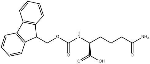 (S)-2-((((9H-芴-9-基)甲氧基)羰基)氨基)-6-氨基-6-氧亚基己酸 结构式