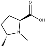 (2S,5R)-1,5-dimethylpyrrolidine-2-carboxylic acid 结构式