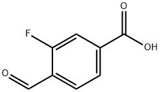 3-氟-4-甲酰基苯甲酸 结构式