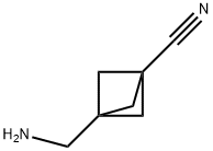 3-(AMINOMETHYL)BICYCLO[1.1.1]PENTANE-1-CARBONITRILE 结构式