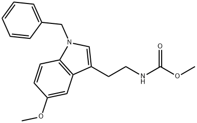 甲基 (2-(1-苯甲基-5-甲氧基-1H-吲哚-3-基)乙基)氨基甲酯 结构式