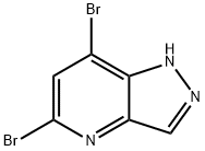 5,7-DIBROMO-1H-PYRAZOLO[4,3-B]PYRIDINE 结构式