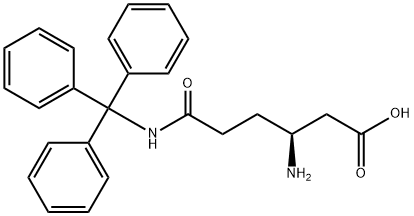 (S)-3-氨基-6-氧代-6-(三苯甲基氨基)己酸 结构式