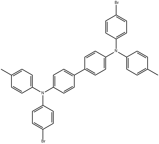 N,N'-双(4-溴苯基)-N,N'-双(4-甲基苯基)-[1,1'-联苯基]-4,4'-二胺 结构式