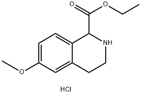 6-甲氧基-四氢异喹啉-1-羧酸乙酯盐酸盐 结构式