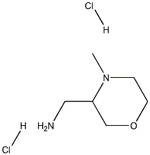 C-(4-Methyl-morpholin-3-yl)-methylamine dihydrochloride 结构式