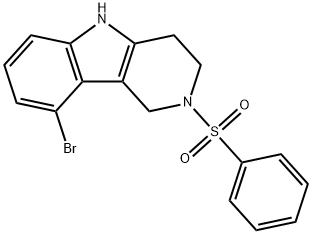 2-苯磺酰基-9-溴-2,3,4,5-四氢-1H-吡啶并[4,3-B]吲哚 结构式