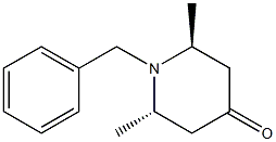 REL-(2R,6R)-1-苄基-2,6-二甲基哌啶-4-酮 结构式