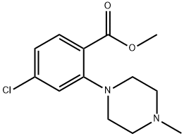 2-(4-甲基-1-哌嗪基)-4-氯苯甲酸甲酯 结构式
