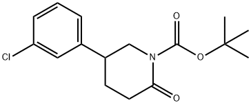 1-BOC-5-(3-氯苯基)哌啶-2-酮 结构式