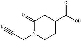 1-(氰基甲基)-2-氧代哌啶-4-甲酸 结构式