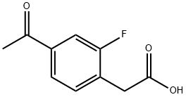 2-(4-ACETYL-2-FLUOROPHENYL)ACETIC ACID 结构式